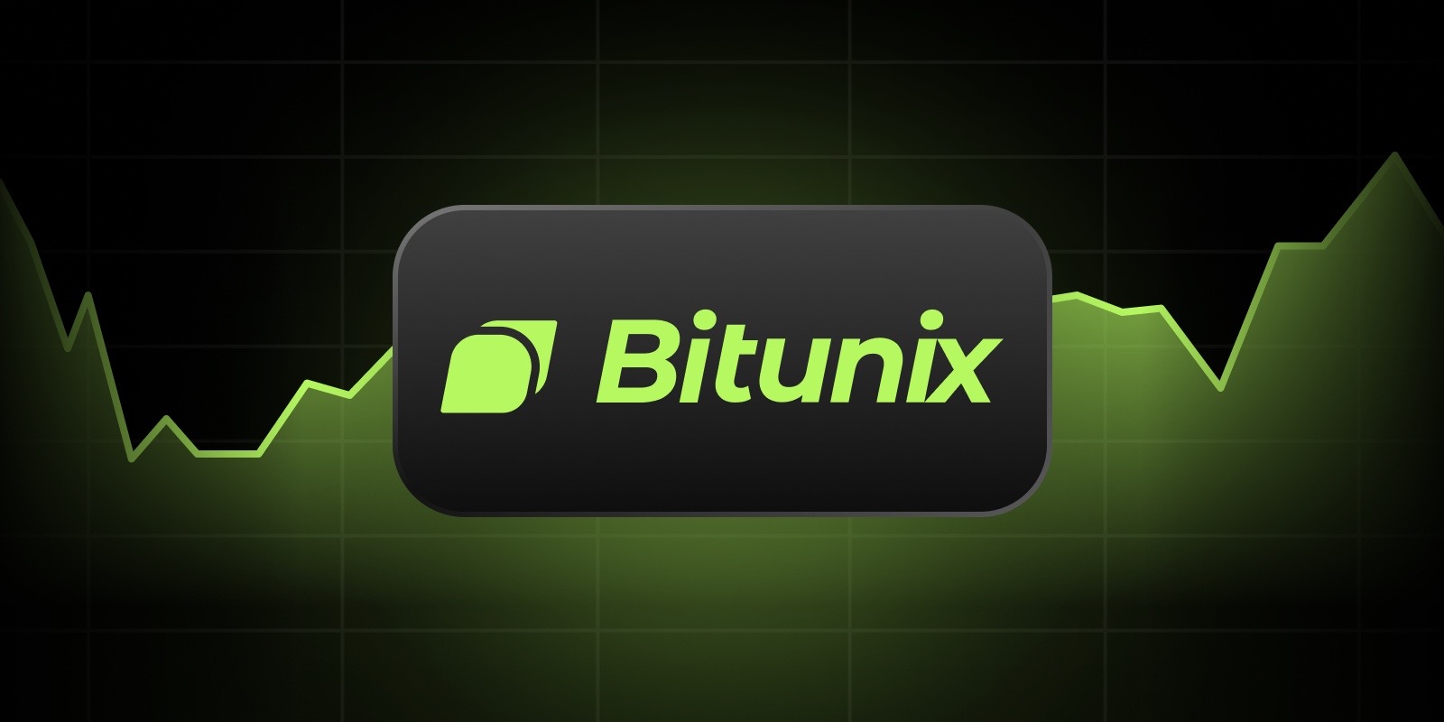 Bitunix green trading chart branding